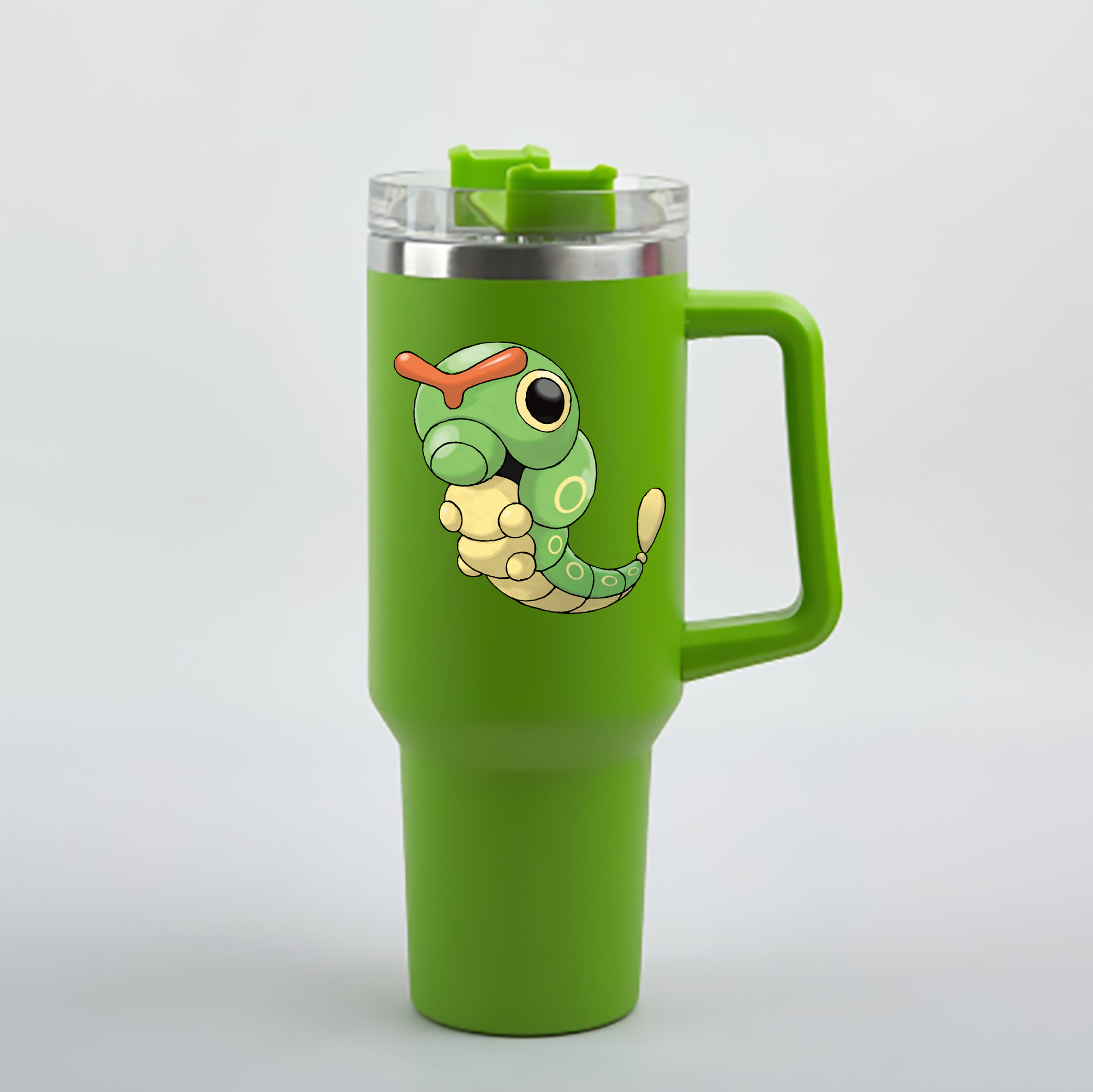 （画像用） ポケットモンスター Pokémon 1200mL車用タンブラー - クリスタルステッカー（プラスチックストロー付き）